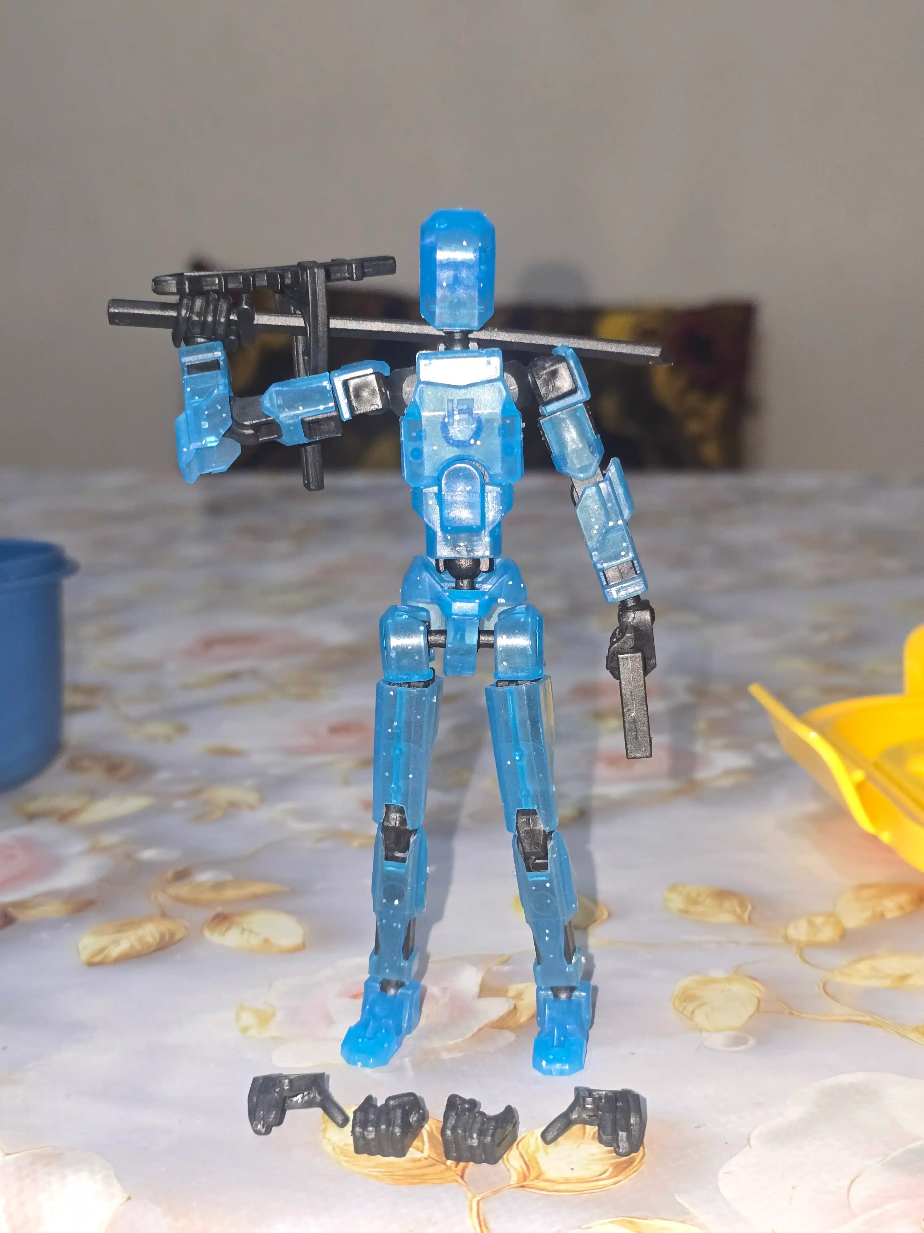 DUMMY robot figurasi 13, 13 sm, 3D qismlardan yig‘ilgan, harakatchan bo‘g‘imlar, magnitsiz