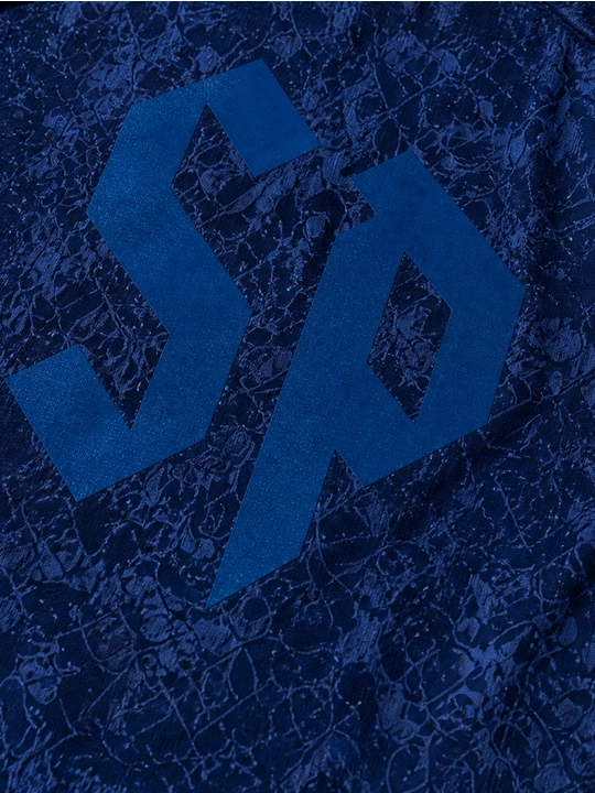 Erkaklar uchun SD monogramma printli paxta oversayz futbolka, qisqa yengli