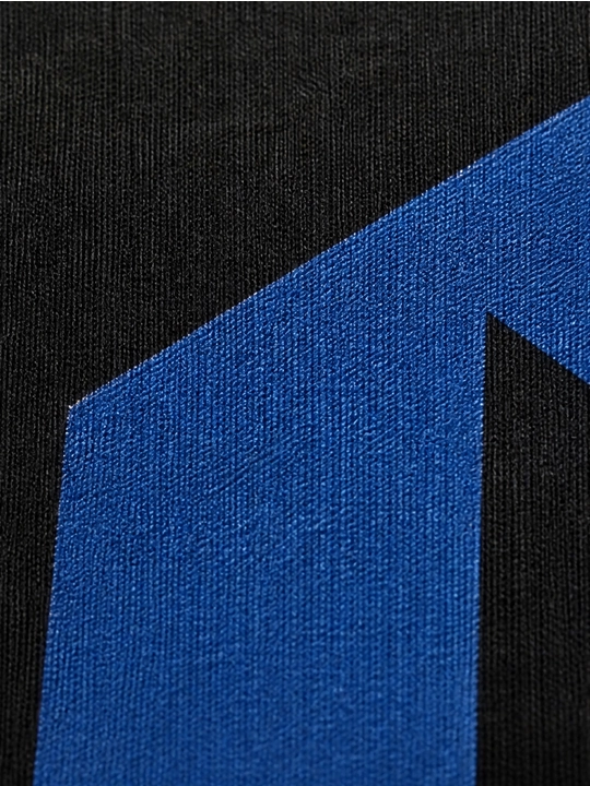 Erkaklar uchun SD monogramma printli paxta oversayz futbolka, qisqa yengli