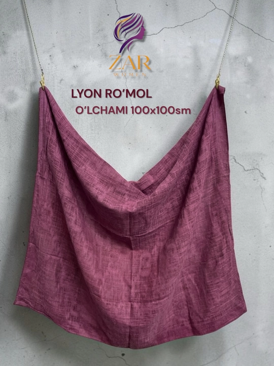 Ayollar uchun lyon matoli ro'mollar. O'lchami 100x100 sm - 