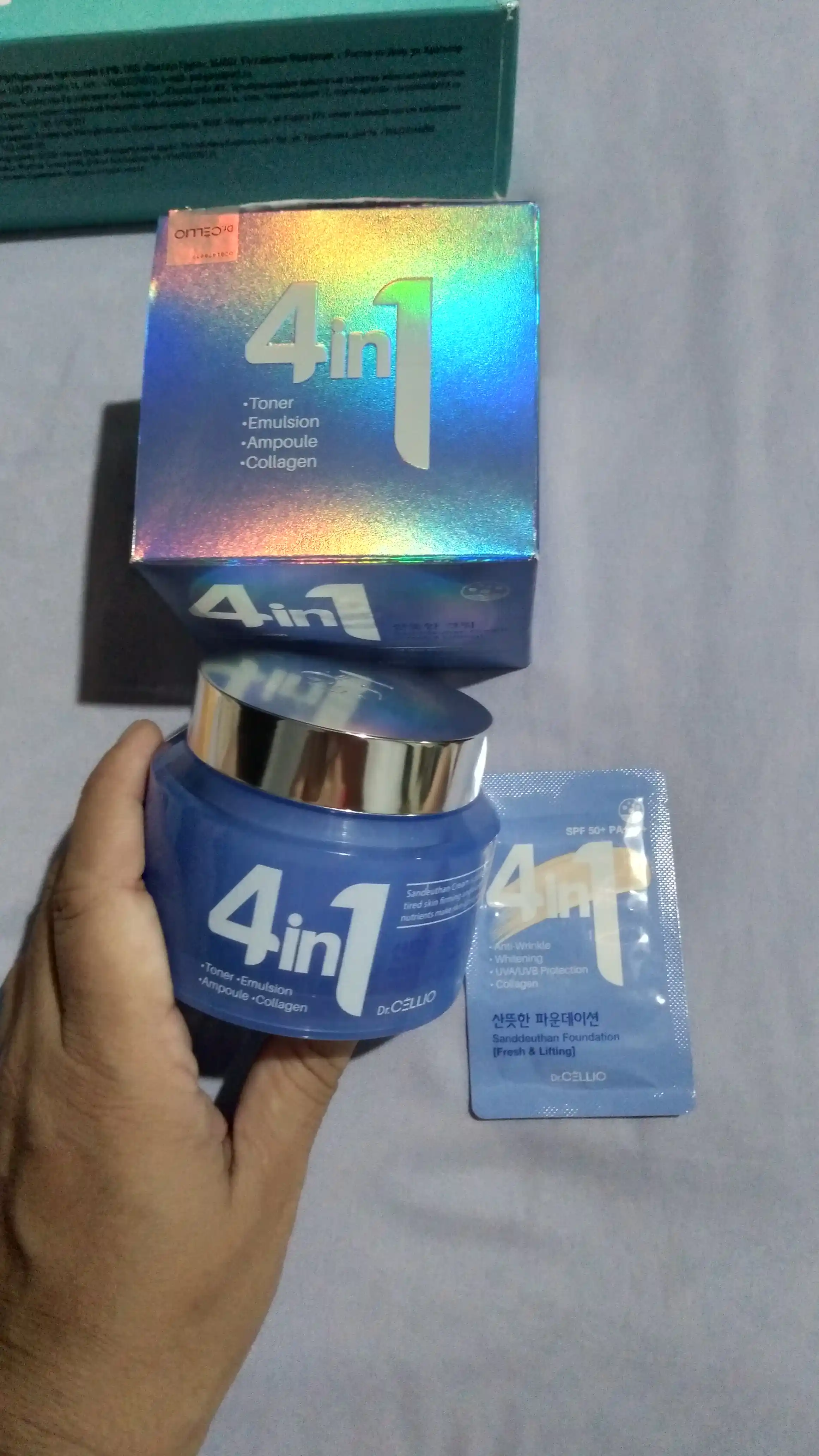 Dr.Cellio 4in1 увлажняющий коллагеновый крем + ночная маска для лица, против морщин