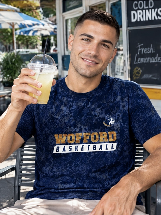 Мужская хлопковая футболка оверсайз с принтом Wofford Basketball, короткий рукав