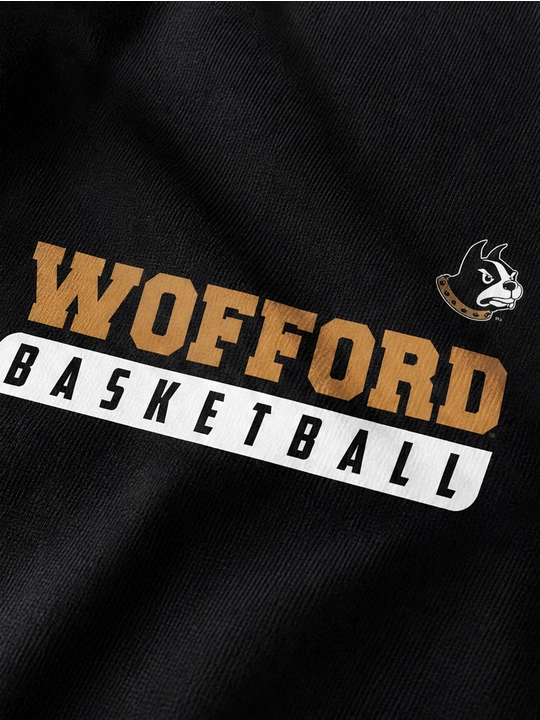 Мужская хлопковая футболка оверсайз с принтом Wofford Basketball, короткий рукав - 