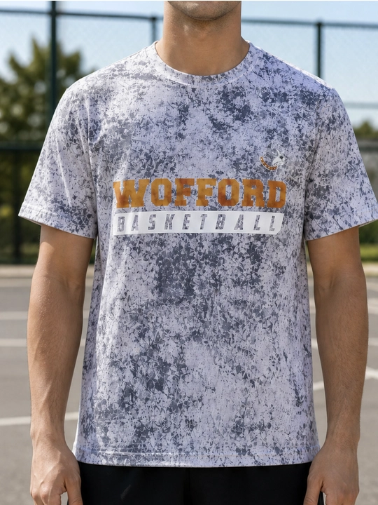 Мужская хлопковая футболка оверсайз с принтом Wofford Basketball, короткий рукав
