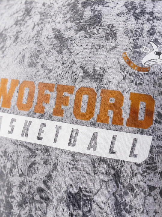 Мужская хлопковая футболка оверсайз с принтом Wofford Basketball, короткий рукав