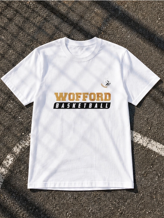 Мужская хлопковая футболка оверсайз с принтом Wofford Basketball, короткий рукав
