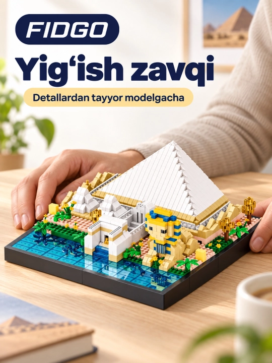 Архитектурный конструктор FIDGO, модели достопримечательностей и мостов