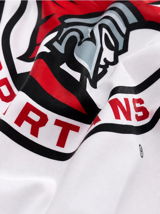 Erkaklar uchun Tampa Spartans printli paxta oversayz futbolka, qisqa yengli