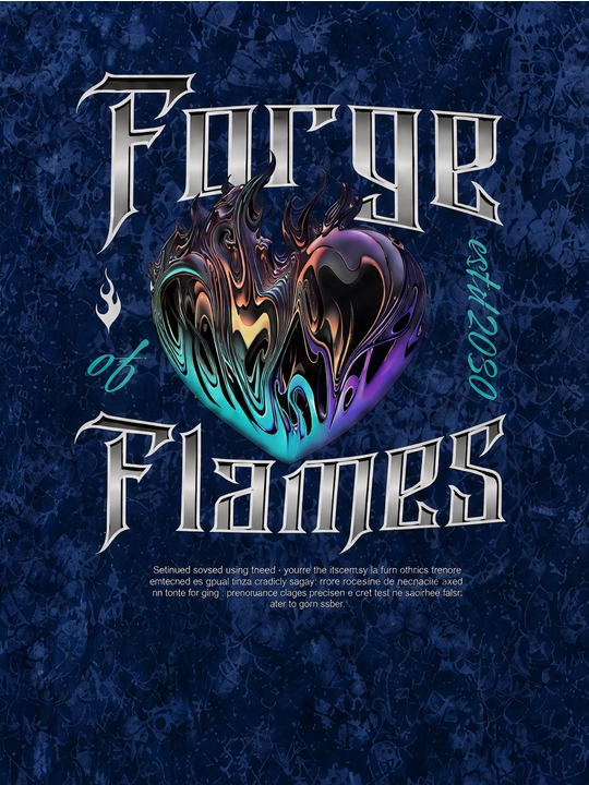 Мужская хлопковая футболка оверсайз с принтом Future Flames, короткий рукав