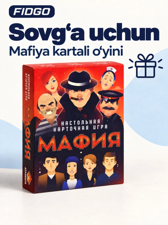 FIDGO «Mafiya» stol o‘yini, rus tilidagi kartalar, turli to‘plamlar