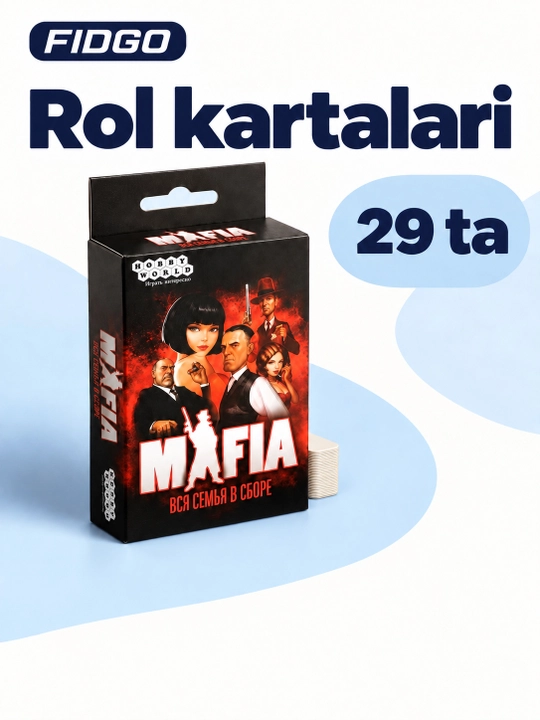 FIDGO «Mafiya» stol o‘yini, rus tilidagi kartalar, turli to‘plamlar