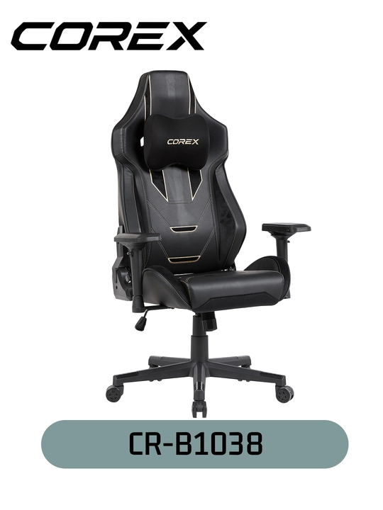 Игровое кресло Corex CR-B1038, подлокотники 4D, PU, газлифт Class 4