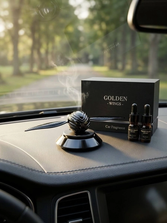GOLDEN WINGS Премиальный автомобильный ароматизатор на солнечной энергии - 
