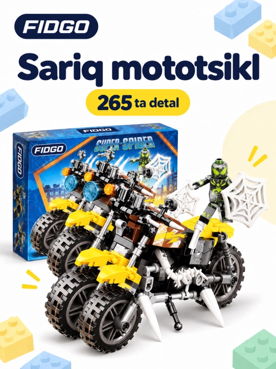 FIDGO transport konstruktori, mototsikl va jip modellari - 