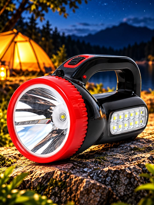 LED фонарь с мощным освещением и боковой LED-панелью