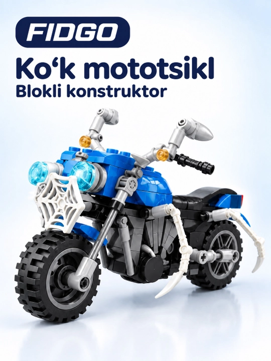FIDGO transport konstruktori, mototsikl va jip modellari - 
