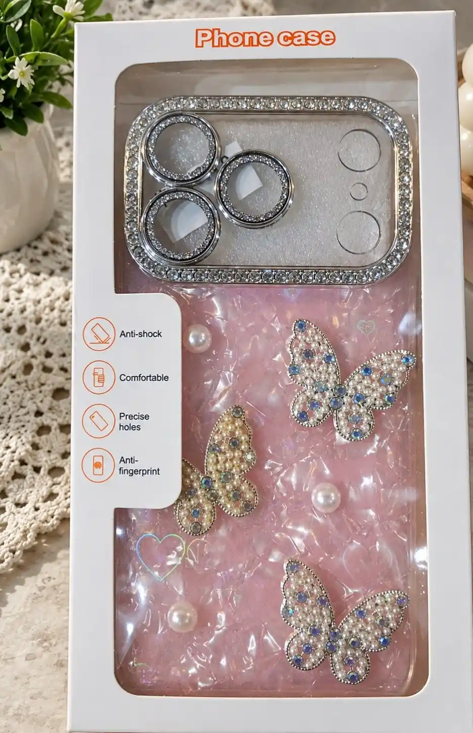 IPhone 16 Pro, 16 Pro Max, 17 Pro, 17 Pro Max uchun silikon himoya g‘ilofi