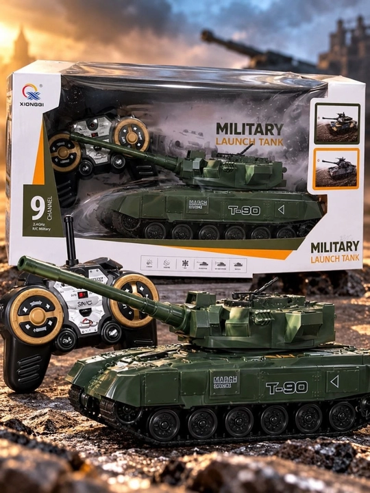 Радиоуправляемый танк T-90 игрушка Military Launch Tank 9 каналов 2.4GHz
