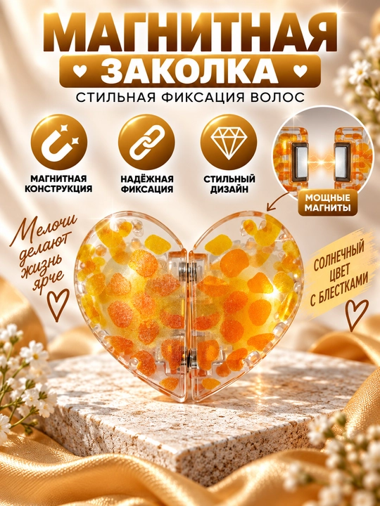 Магнитная заколка для волос — стильный аксессуар для красивых причёсок - 