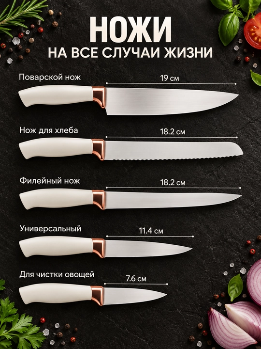 Кухонные принадлежности, набор 12, 17, 19 предметов, силиконовые лопатки, половники и ножи