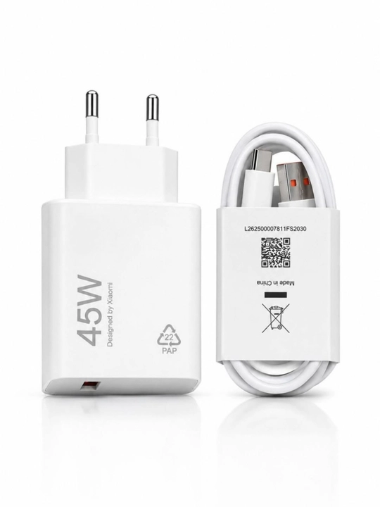 Xiaomi Turbo Max% zaryadlovchi adapter 33W/45W/67W/90W/120W, USB-A, Type-C kabel bilan