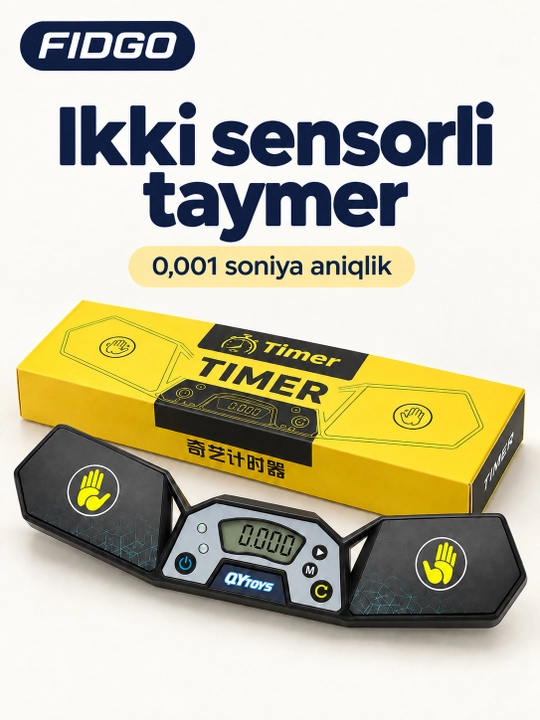 Rubik kubigi uchun timer sekundomeri boshqotirmalar uchun taymer sekundomeri - 