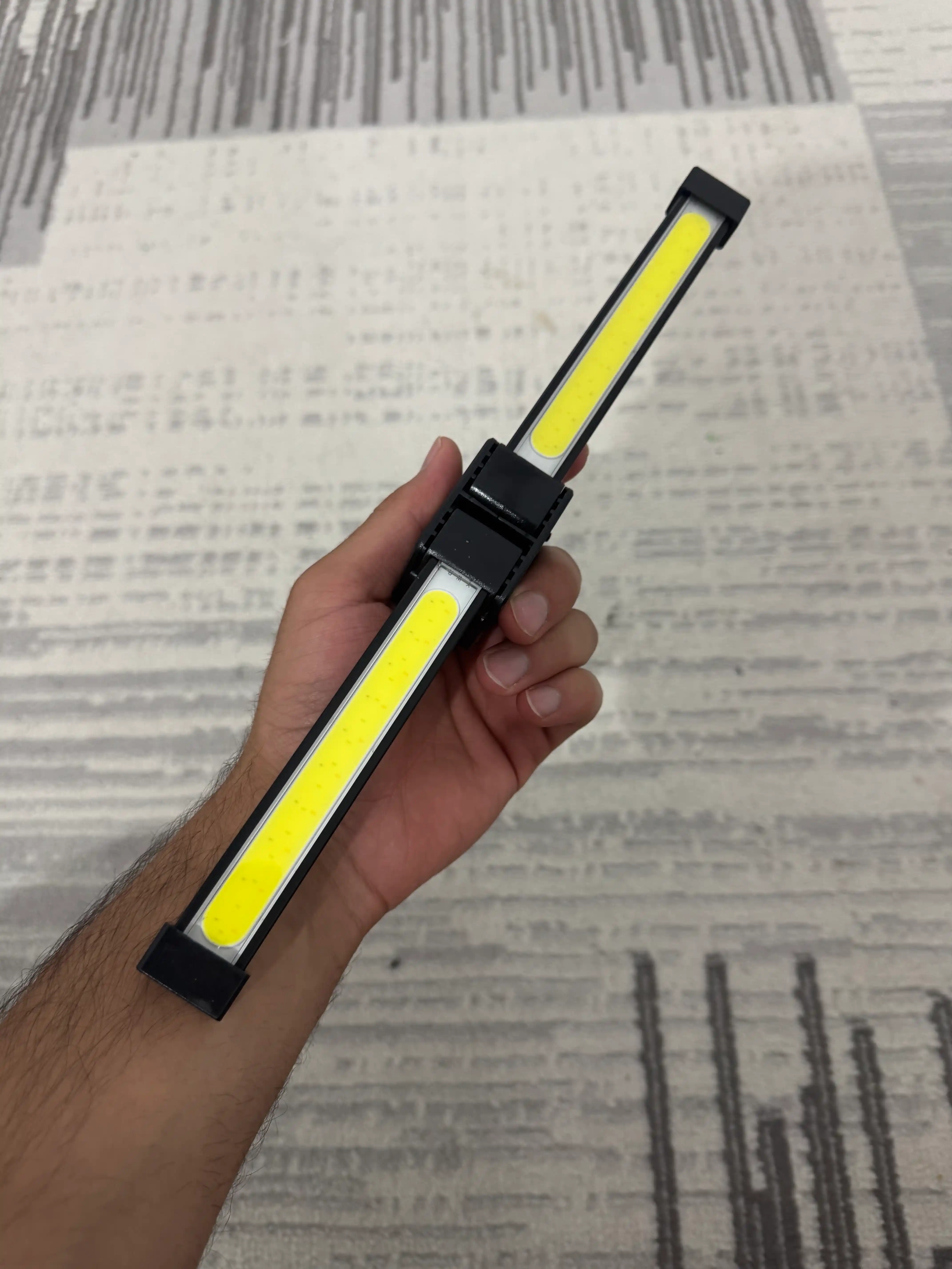 Ko‘p funksiyali LED fonar — 180° buriluvchi, 12 soatli quvvat, COB + XPE, magnitli, Type-C