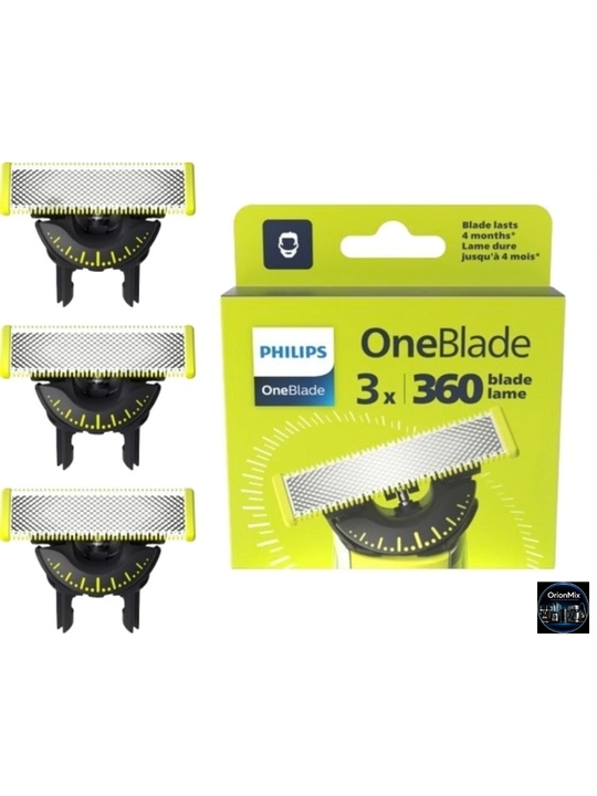 Philips OneBlade 360 QP430/50 almashtiriladigan tig‘lar, 3 dona