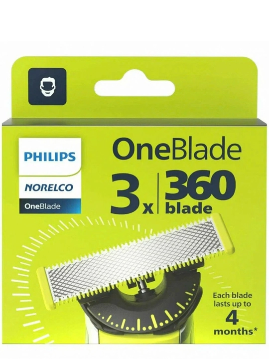 Philips OneBlade 360 QP430/50 almashtiriladigan tig‘lar, 3 dona