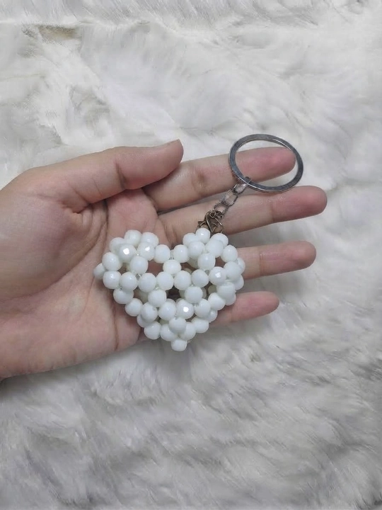 Брелок ручной работы сердце – Стильный 3D аксессуар для ключей, сумки и телефона - 