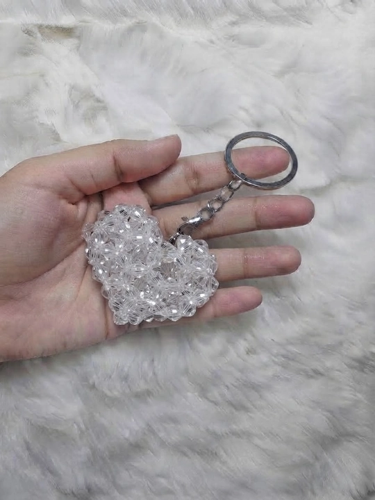 Брелок ручной работы сердце – Стильный 3D аксессуар для ключей, сумки и телефона - 
