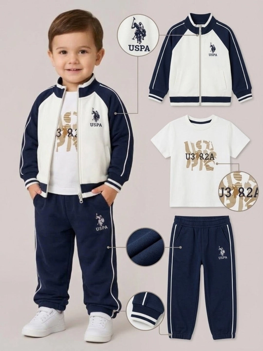 Bolalar sport kiyimi, uchlik, sport kostyum, o‘g‘il bolalar uchun, to‘plam, USPA