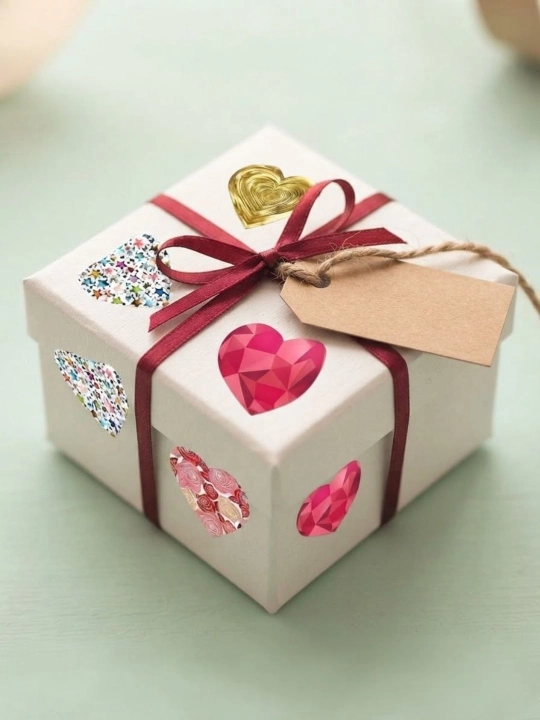 Наклейки для упаковки "Thank you", цветы и сердца, декоративные стикеры для подарков