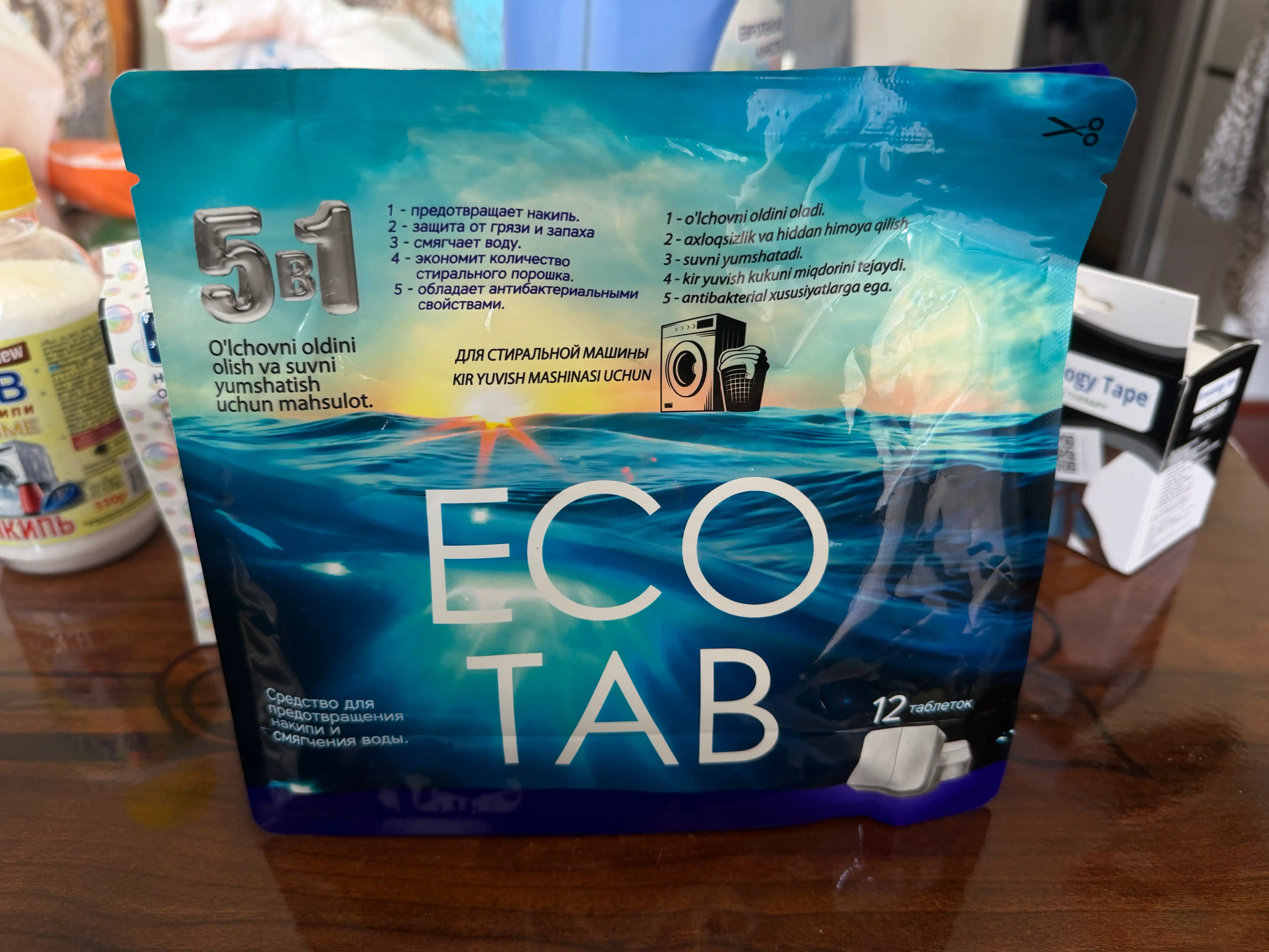 Tozalash vositasi EcoTab, 12 ta tabletka
