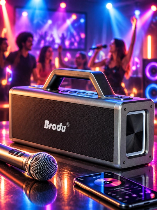 Simsiz Bluetooth karaoke kalonkasi, RGB yorug'lik, TWS, 3600mAh batareya, USB/TF/AUX
