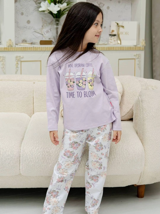 Qizlar uchun pijama, qiz bola pijamasi, bolalar pijamasi, bolalar uy kiyimi, qizaloqlar - 