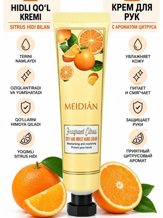MEIDIÁN Colorful Fruit qo‘l kremlari, 5 ta mevali ifor - 