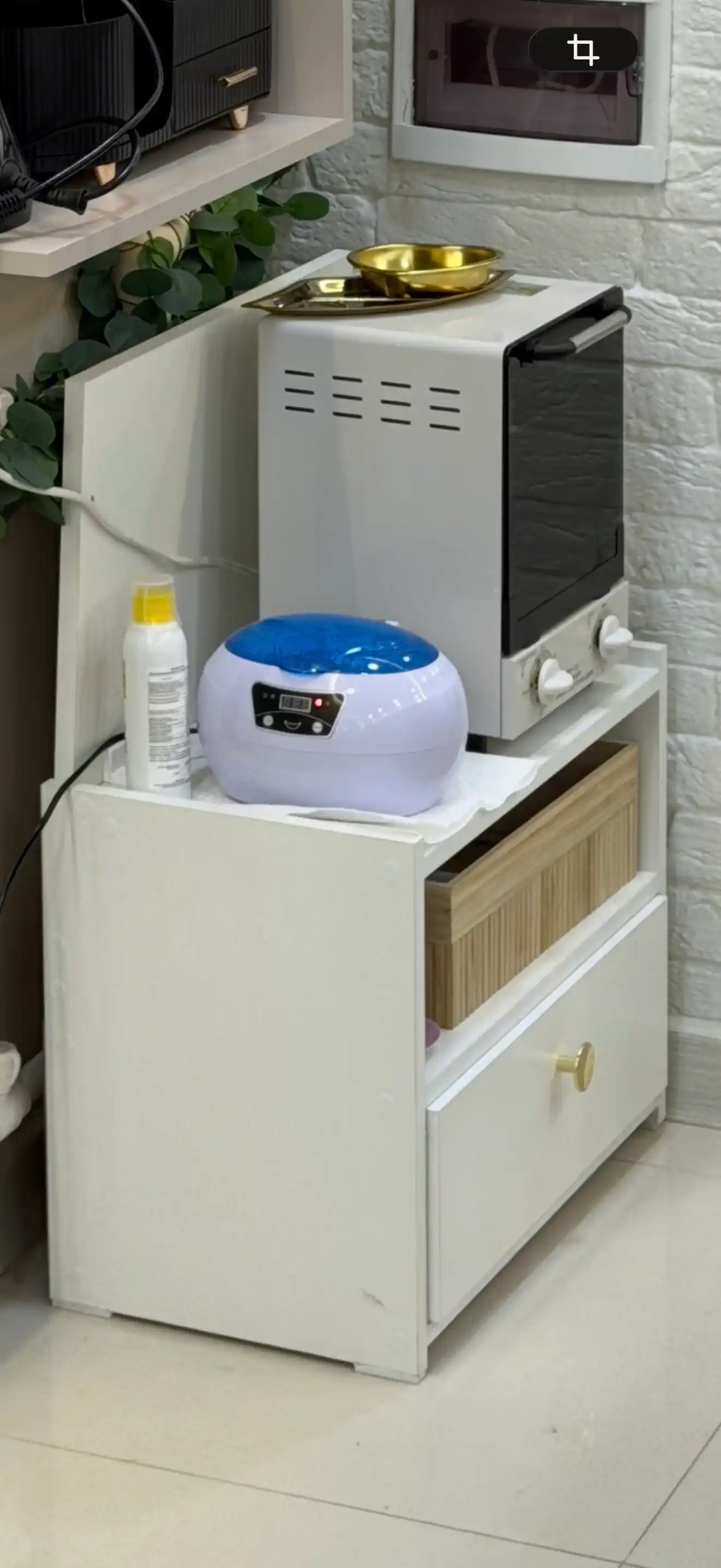 YANVA 70x50x30 sm yig‘ilgan krovat yonidagi tumba, LDSP, oq