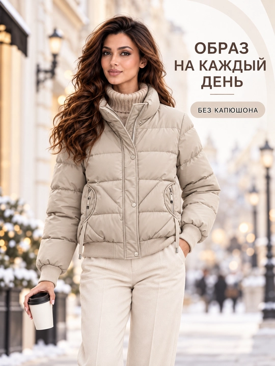 Ayollar uchun kapyushoni, yengi va mo‘ynasi olinadigan issiq kurtka-jilet, M–3XL