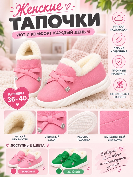 Ayollar poyabzali, uggi, qish mavsumi uchun - 