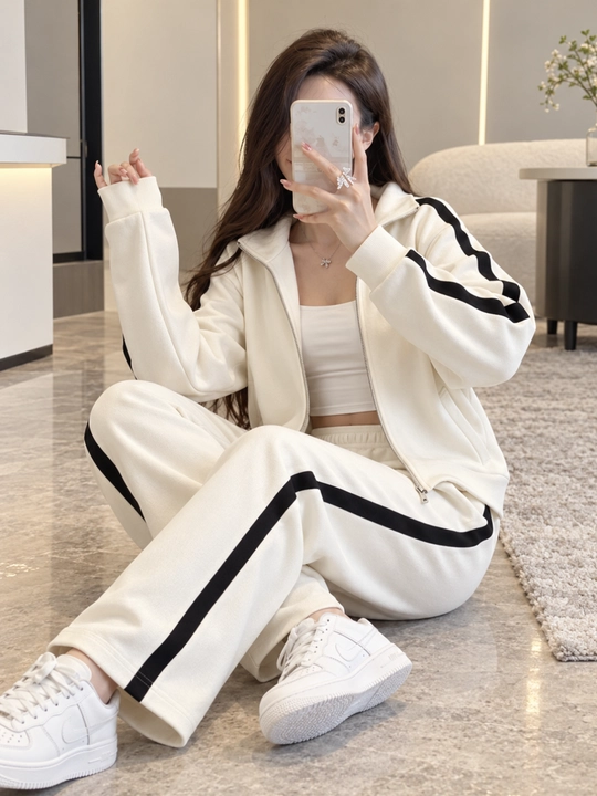 Ayollar uchun ikki qismli kiyim to'plami, kundalik kiyish uchun, o'lchamlari: M-4XL gacha - 