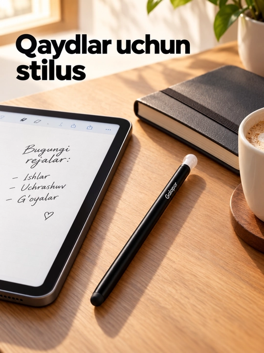 Galapor qora stilus qalam, planshet va sensorli ekran uchun, passiv