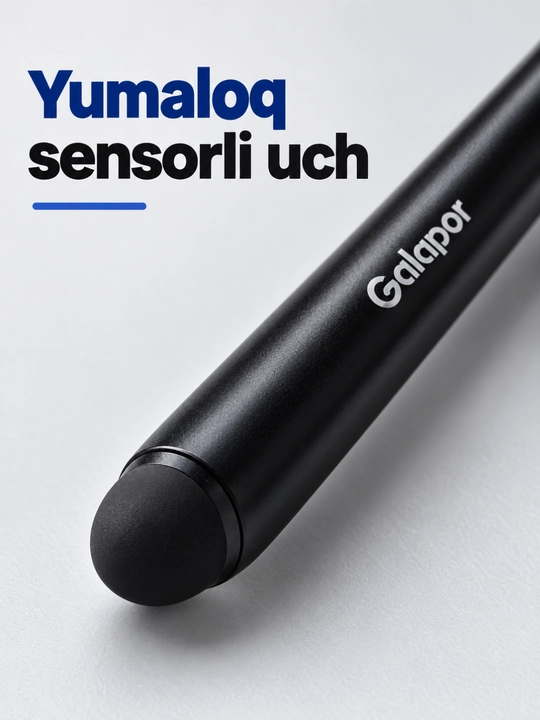 Galapor qora stilus qalam, planshet va sensorli ekran uchun, passiv
