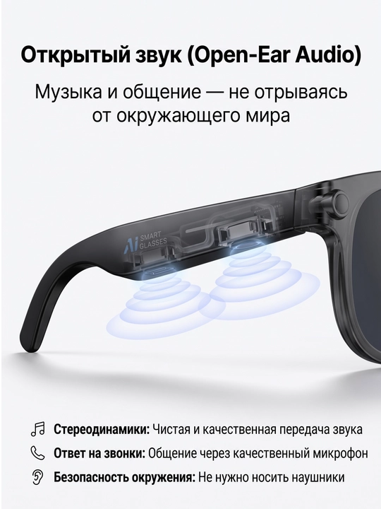 AI Smart Glasses aqlli ko‘zoynaklari - sun’iy intellekt va zamonaviy uslubning uyg‘unligi