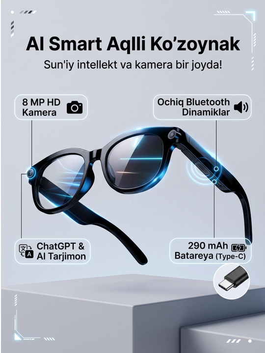 Умные очки AI Smart Glasses — гармония искусственного интеллекта и современного стиля - 