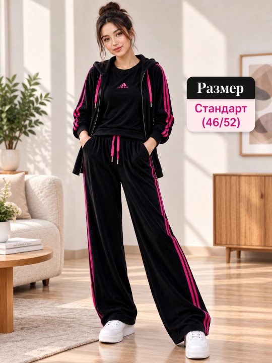 Ayollar va qizlar uchun uch qismli chiroyli kostyum to‘plami - 