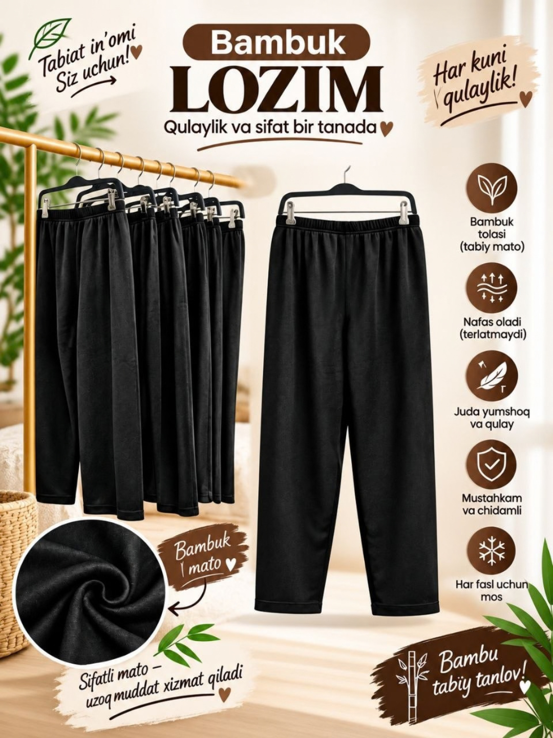 Ayollar uchun lozim, standart o'lchamlarda 48 dan 54 gacha - 