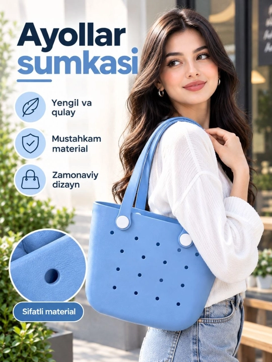 Plyaj sumka kroks, ayollar uchun sayohat sumkasi, sumka ayollar uchun, ayollar sumkasi