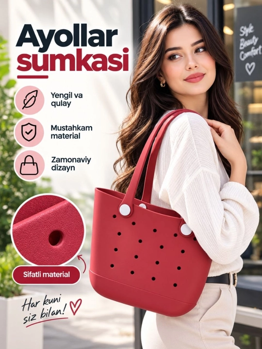 Plyaj sumka kroks, ayollar uchun sayohat sumkasi, sumka ayollar uchun, ayollar sumkasi