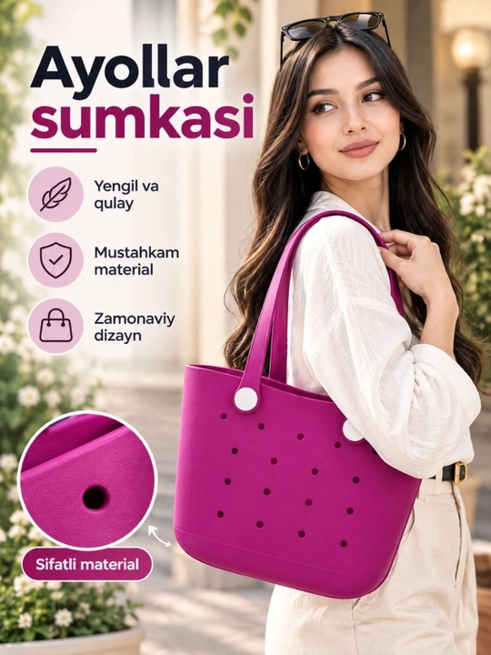 Plyaj sumka kroks, ayollar uchun sayohat sumkasi, sumka ayollar uchun, ayollar sumkasi